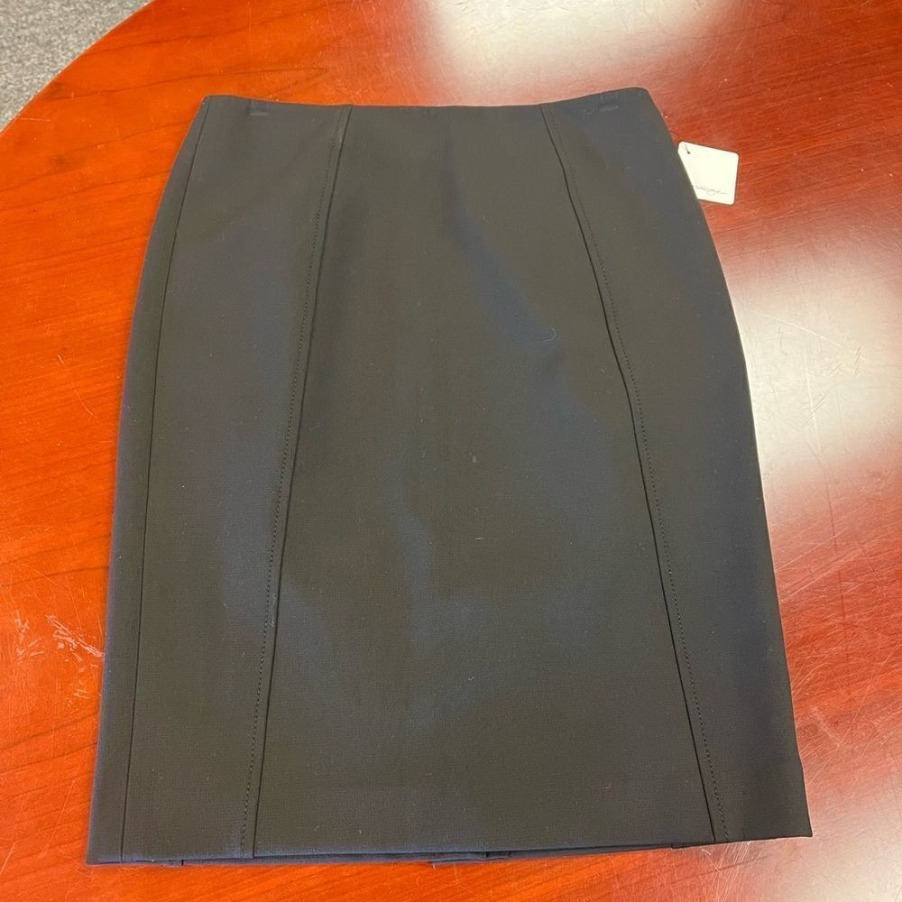 Halogen Classic Black Scuba Pencil Skirt sz 4 NWT